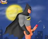 Horny superhero Batman wanks off
