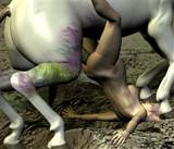 little elf has sex with unicorn, fantasy 3D porn