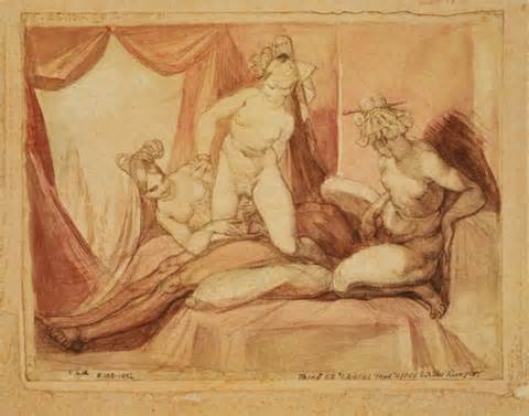 Erotic Scene with a Man and Three Women by Henry Fuseli