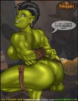Orc female gets ready for some punishment after her capture.