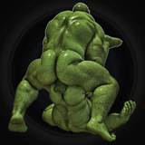 ... biceps cgi gay hairy male muscles orc penetration plain_background sex