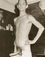 Young man with huge dick.1940s