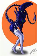 ... breasts color female female_only grriva side_view solo tagme xenomorph