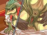 all_fours anthro anus argonian bent_over blush breasts censored claw ...
