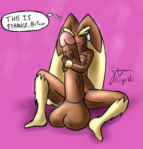 ... fur furry futanari lopunny nintendo nude pokemon ragxve solo topless