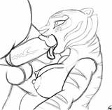 ... kung_fu_panda male master_tigress monochrome oral panda po sketch