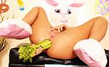 Watch This Slutty Easter Bunny Prolapse Her Insane Veggie Filled