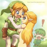 zelda making a handjob to link while saria is watching the surprisly