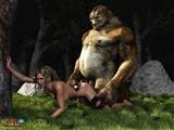Hot slut fucked straight in the forest, watch best 3d monster porn