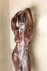 Black Nude Chicks Hot Ebony Taking A Shower