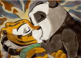 Female Fur Furry Kung Fu Panda Master Tigress Nude Panda Po Text Tiger