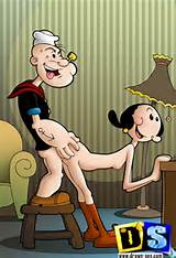 Bluto and Popeye fucking skinny babe Olive Oyl raw