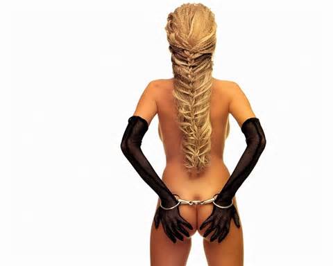 HandCuffed blonde naked sexy ass Erotic HD Wallpaper