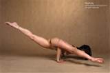 Extreme naked gymnastics! Naked yoga teacher Nataly.