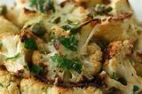 Roasted cauliflower with lemon, parsley, caper & anchovy butter